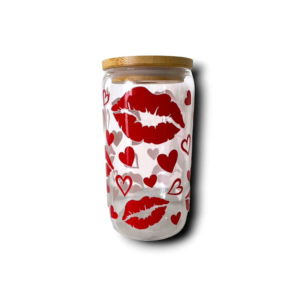 Verre Mug Canette "Glam Kiss" - 16 oz