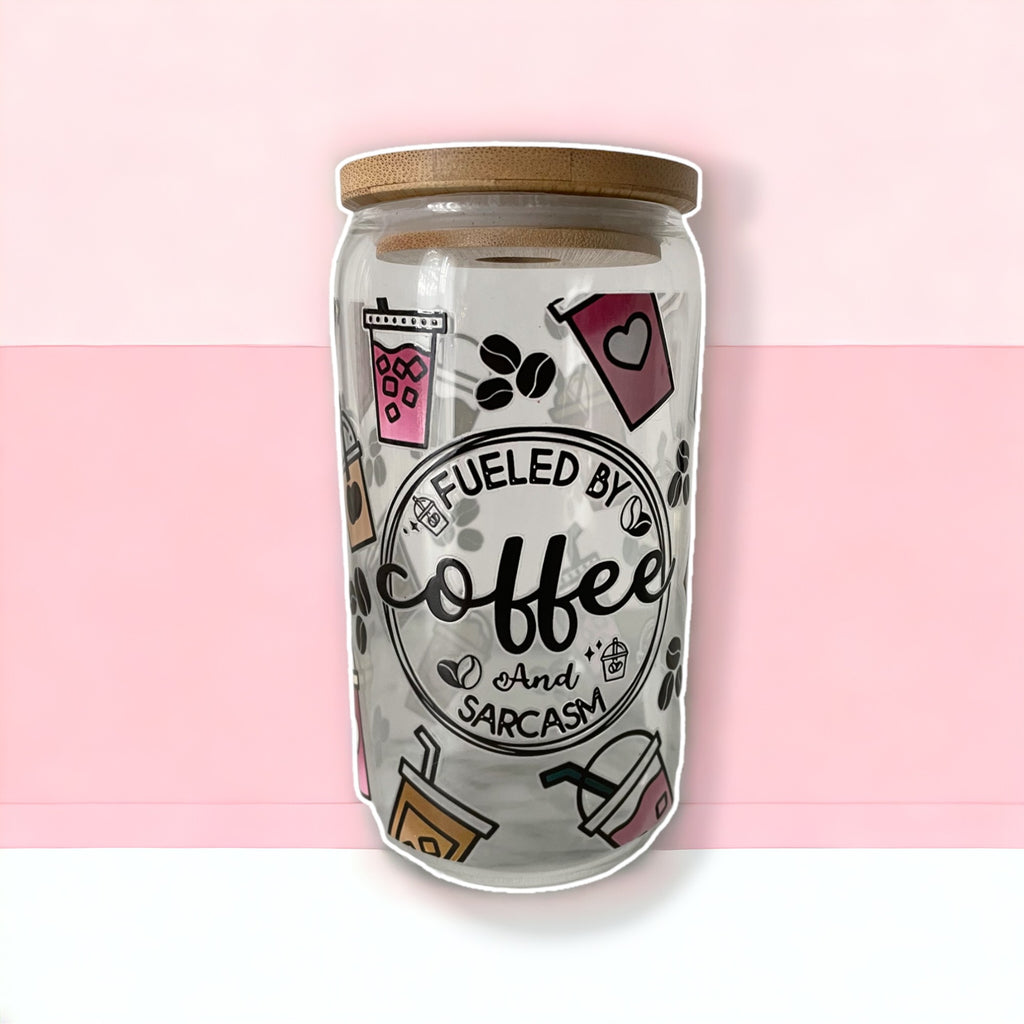 Verre Mug Canette "Fueled By Coffee" - 16 oz