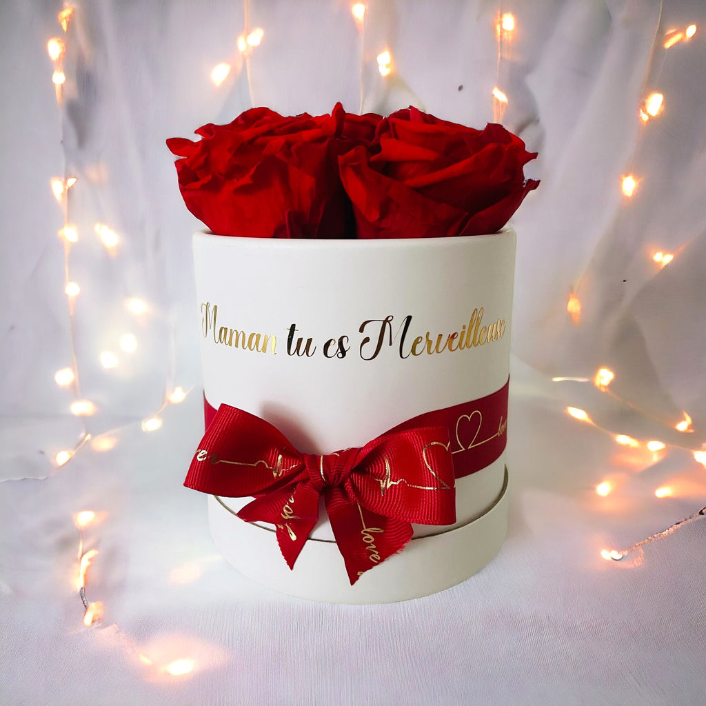 Box de roses "Maman tu es Merveilleuse"